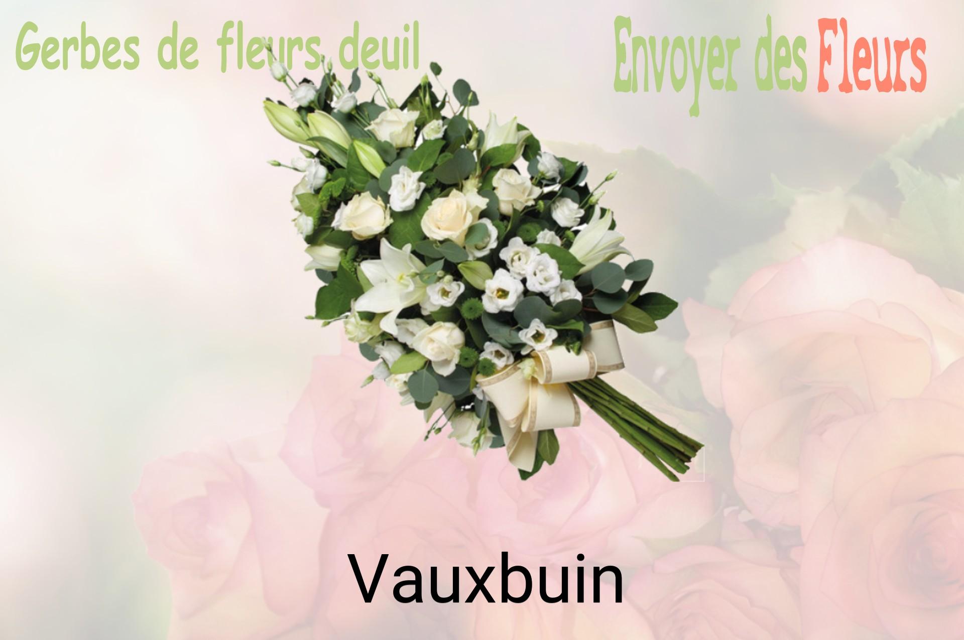 Gerbe de fleurs de deuil livrée à Vauxbuin